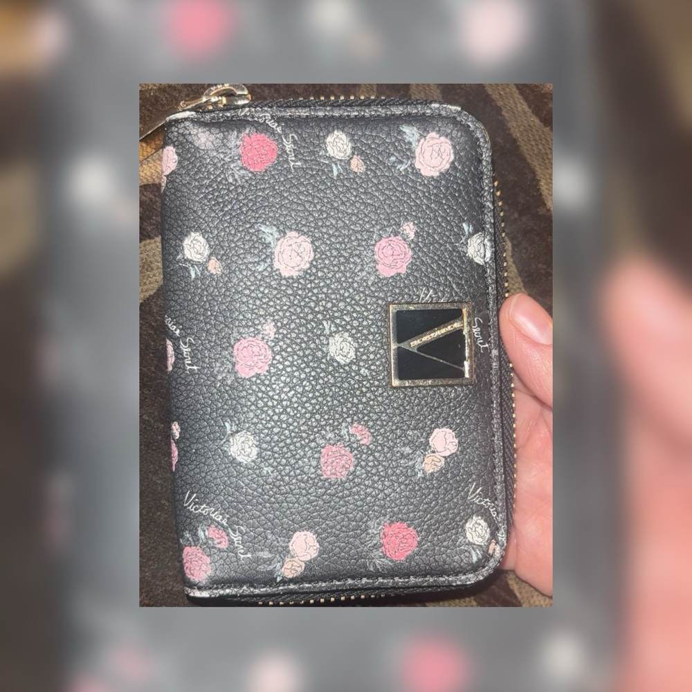 Floral Black Wallet Victoria’s Secret